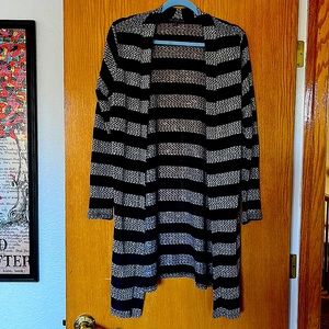 Long Striped Cardigan
